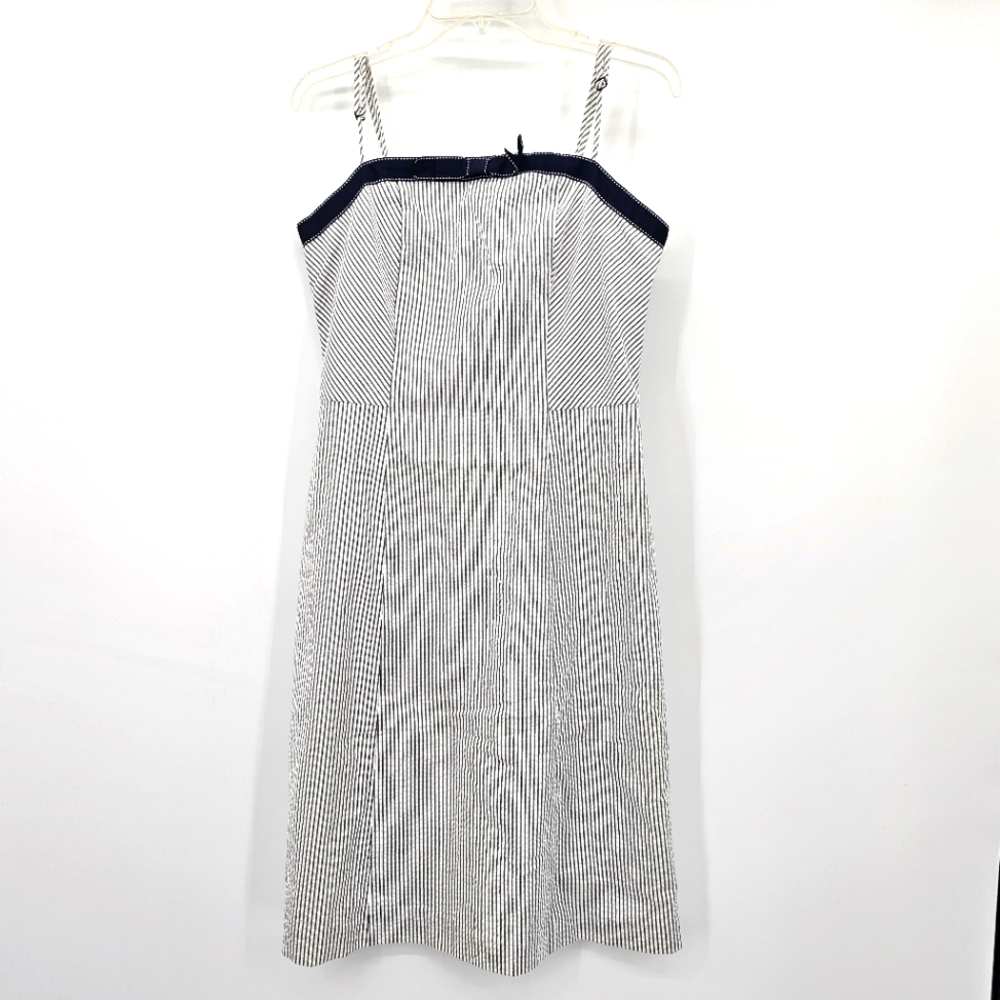 Isaac Mizrahi Black and White Striped Mini Dress